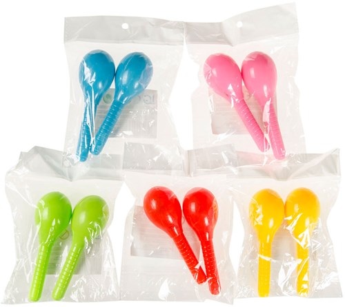 Mini maracas juguete colorido 2 piezas instrumento musical plástico