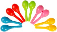 Mini maracas juguete colorido 2 piezas instrumento musical plástico-2