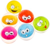 Pelota saltarina cara sonriente juguete divertido 32mm regalo colorido