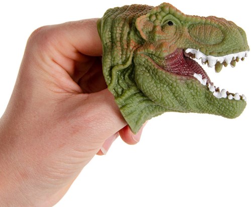 Títere de dedo dinosaurio juguete - figura de dinosaurio colorida-3