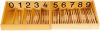 Eduplay material de conteo Montessori cajas de husos de madera 0-9 juguete-3