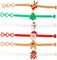 Pulsera navideña goma set de 12 pulseras infantiles coloridas