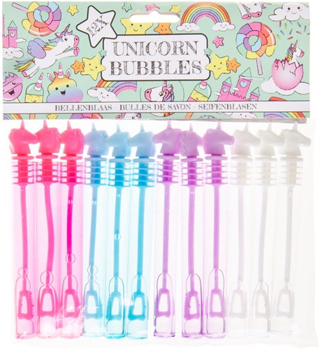 Duckiez pompas de jabón unicornio 12 uds - juguete mágico regalo