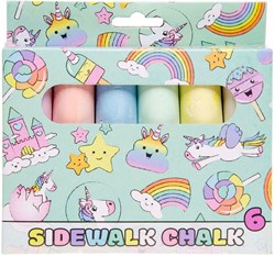 Tiza para acera unicornio 6 piezas juguete creativo colorido exterior