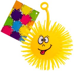Pelota puffer cara sonriente juguete 10cm plástico colorido