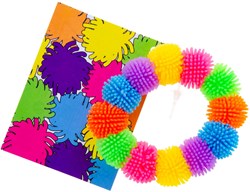 Duckiez pulsera puffer oruga juguete fidget colores arcoíris