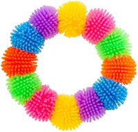 Duckiez pulsera puffer oruga juguete fidget colores arcoíris-2