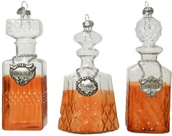 Decoris adorno navideño botella de vidrio 12,3cm decoración árbol