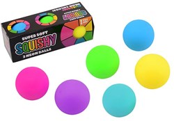 3 bolas squize de neón en caja de 50 mm 24414