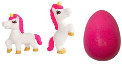Groei-Ei juguete unicornio huevo mágico XL rosa unicornio 50 cm