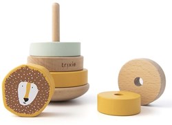 Trixie torre apilable de madera - juguete educativo Mr. Lion amarillo madera FSC