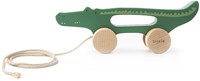 Trixie juguete de arrastre de madera cocodrilo - juguete FSC para bebé - verde