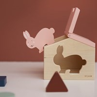 Trixie casa de madera animales Mrs. Rabbit - clasificador de formas FSC madera rosa-3