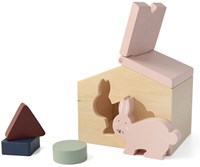Trixie casa de madera animales Mrs. Rabbit - clasificador de formas FSC madera rosa-2