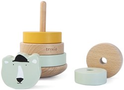 Trixie torre apilable de madera - juguete educativo Mr. Polar Bear verde FSC