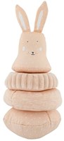 Trixie torre apilable conejo - juguete suave tambaleante Mrs. Rabbit rosa