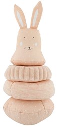 Trixie torre apilable conejo - juguete suave tambaleante Mrs. Rabbit rosa