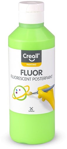 Creall témpera verde - pintura fluorescente botella 250ml