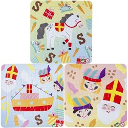 Rompecabezas Sinterklaas cartón 16 piezas juguete educativo multicolor