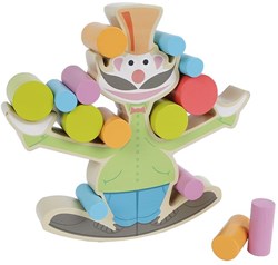 Juego de equilibrio payaso de madera juego de habilidad 15 piezas juguete colorido