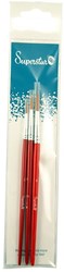 Set de pinceles sintéticos maquillaje pincel rojo 3 piezas para niños