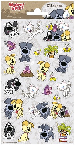 Totum hoja de pegatinas Woezel & Pip - pegatinas para niños - multicolor-2