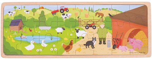 BigJigs puzzle de madera granja - juguete educativo para niños