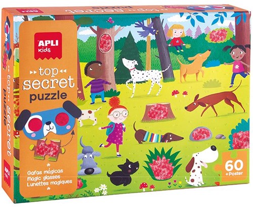APLI Kids APLI - Puzzle Top Secret Dogs (60 piezas)