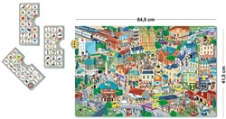 APLI Kids puzzle ciudad busca y encuentra - juguete educativo de cartón