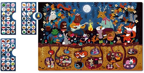 APLI Kids APLI - Puzzle de observación del bosque de 104 piezas-2