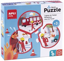APLI Kids puzzle - profesiones y lugares de trabajo juguete educativo de cartón