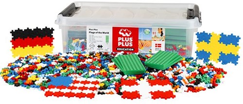 Plus-Plus juguete educativo banderas del mundo multicolor para niños