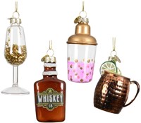 Decoris adorno navideño botella de vidrio Ø8,5cm decoración festiva