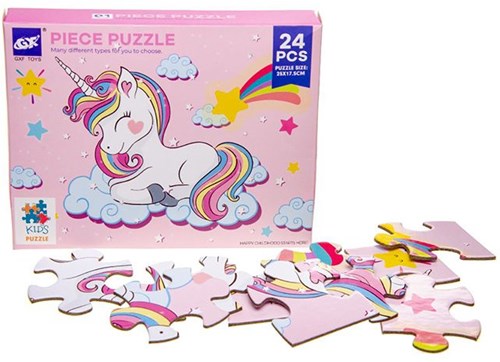 Puzzle unicorn rompecabezas 24 piezas colorido para niños-3