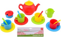Johntoy juego de té de juguete 17 piezas Home and Kitchen multicolor plástico