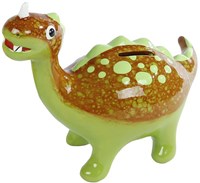 Hucha dinosaurio de cerámica - colorida hucha dino para niños-3