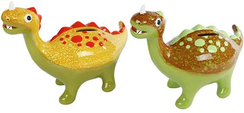 Hucha dinosaurio de cerámica - colorida hucha dino para niños-2