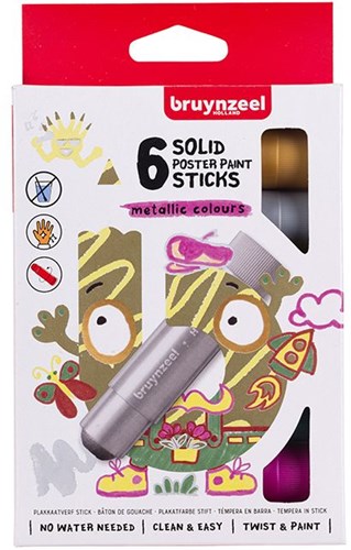 Bruynzeel 6 Bruynz. poster paint stick metal.60159206-2
