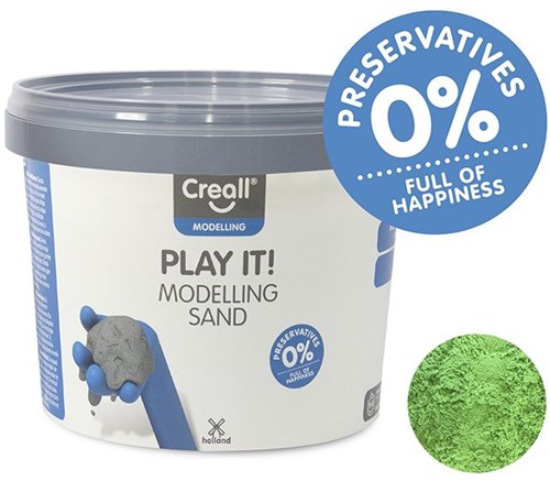 Creall arena para modelar verde - Arena cinética 750g juguete creativo-2
