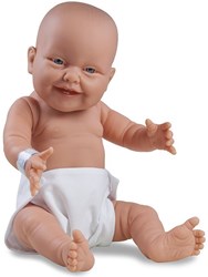 The Doll Factory muñeca bebé niña Mila 45 cm muñeca sonriente juguete