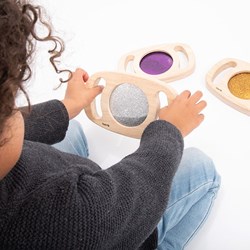 TickiT paneles de purpurina juguete set de 3 - Easy Hold educativo