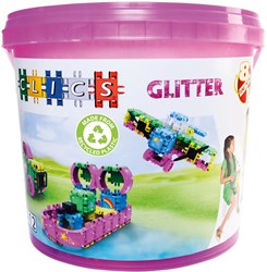 Clics bloques de construcción - Set de purpurina 8en1 - Juguete creativo de construcción
