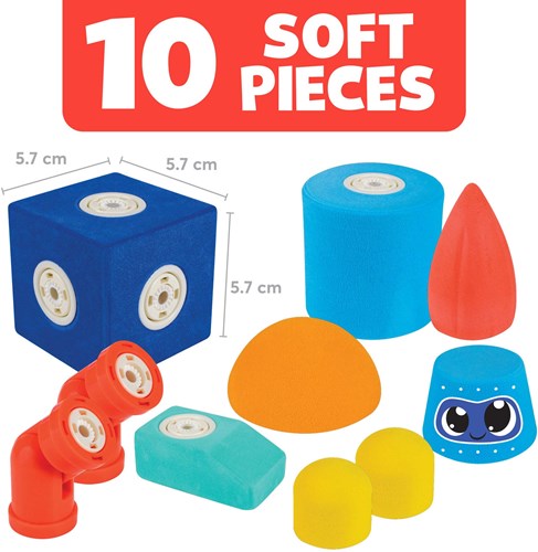 Bloques de espuma magnéticos Robot Box juguete de construcción baño 10uds-2