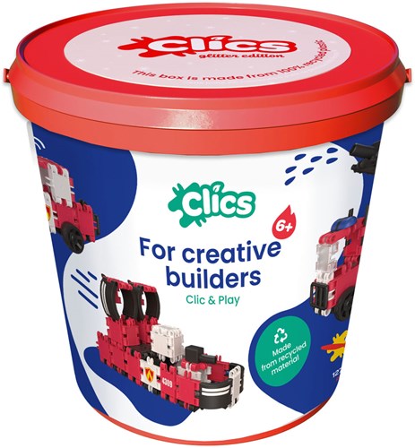 Clics bloques de construcción cubo bomberos - set creativo de construcción