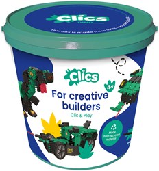 Clics bloques de construcción Dino World juguete sostenible 151 piezas