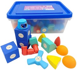 Blockaroo juguete de construcción magnético bloques de espuma 60 piezas juguete de baño
