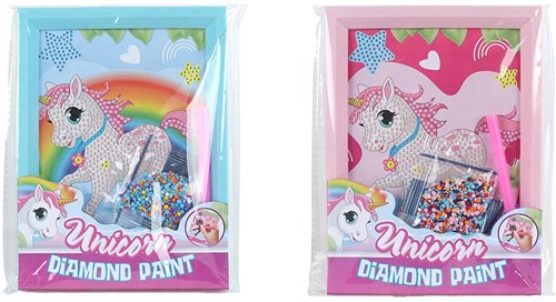 Unicorn diamond painting unicornio con marco de fotos - set creativo para niños