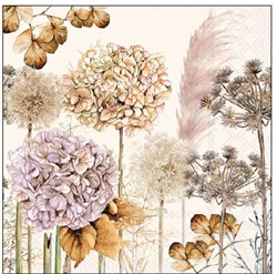 Ambiente servilletas papel 25x25 cm dried flowers beige otoño