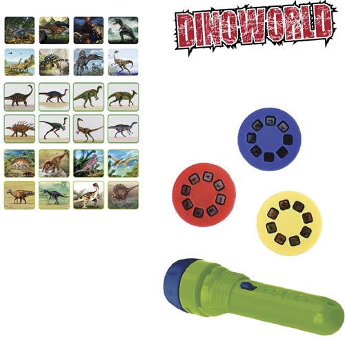 DinoWorld proyector linterna con 24 imágenes 11,5cm juguete-2