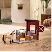 Schleich Farm World set de juego box de ponis con yegua Mustang juguete de caballos-2